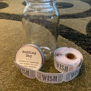 Wedding Day Blessings Wishes Mason Jar